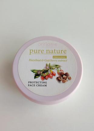 Защитный крем для лица орех и годжи орифлейм oriflame pure nature