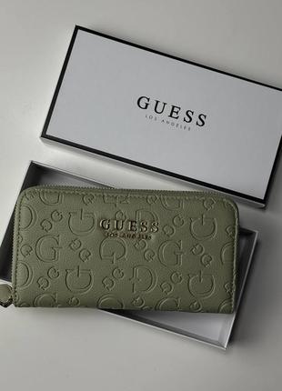 Женский кошелек guess, оливковый кошелек