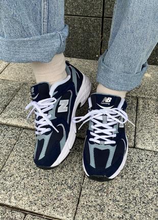 New balance 530 blue/white10 фото