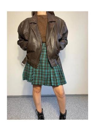 Шикарна вінтажна косуха куртка з натуральної шкіри