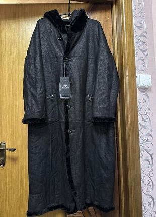 Норкова, шкіряна шуба дубленка viva dolce vita