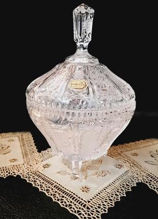 Bohemia хрустальная ваза винтаж