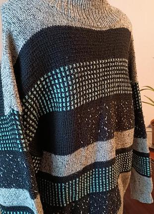 Шикарний вовняний  светр handmade ірландія4 фото