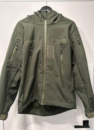 Тактична куртка kms soft shell оливкова (хакі)
