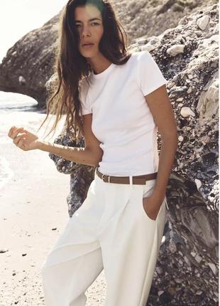 Zara біла футболка топ, s, m
