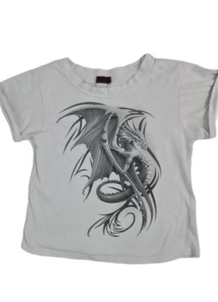 Футболка мужская готическая с драконом, tribal, spiral, gothic, dragon, y2k