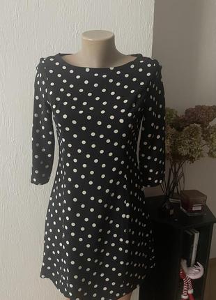Короткое платье в горох от zara s