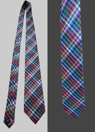 Шикарна шовкова краватка charles tyrwhitt / чоловіча краватка в клітинку 100% шовк