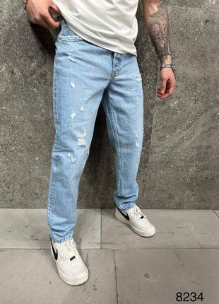 Мужские джинсы высокого качества плотный материал красиво сидят на теле очень стильные брюки