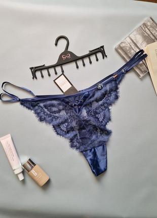 Трусики стринги танга атлас мереживо плюс сайз 2xl-3xl hunkemoller