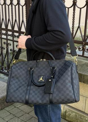 Брендова спортивна сумка air jordan monogram duffle bag grey
