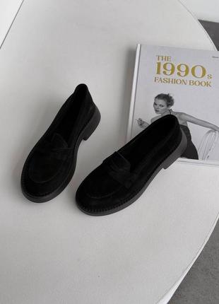 В наличии лоферы натур замш черные 23 24,5 25 26