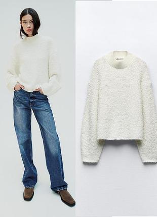 Махровый свитер свитшот zara m-l-xl