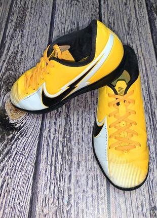 Футбольные сороконожки nike mercurial для мальчика, размер 31 (19,5 см)