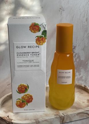 Потужна есенція тонер glow recipe cloudberry bright essence toner