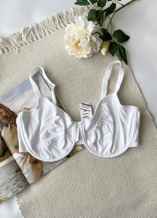 90f / 40e комфортный хлопковый белый бюстгальтер с мягкой чашкой m&s