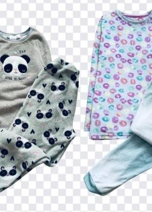 12-13 років, primark флісова яскрава піжама з пандою. штаніки на манжетах. тепла, м"якенька.  стан і