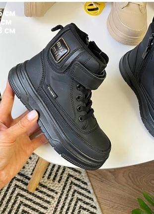 Демі  хайтопи ботіночки черевики для дівчинки 
тм clibee всередині фліс