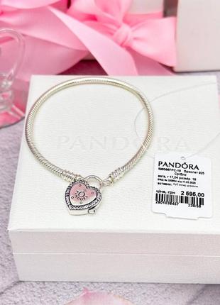 Серебряный браслет серебро пандора pandora silver s925 ale met с биркой и пломбой 925 проба