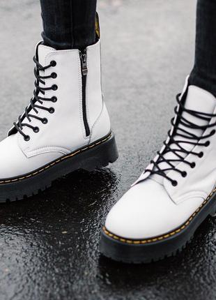 🌼❄️❄️❄️dr.martens jadon white❄️❄️❄️🌼женские белые ботинки мартинсы