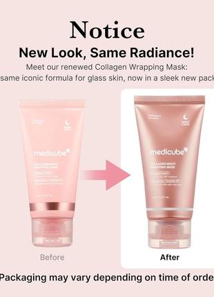 Зміцнювальна нічна маска для обличчя з колагеном medicube - collagen night wrapping mask - 75ml