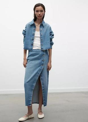 Укорочена джинсова сорочка оверсайз z1975