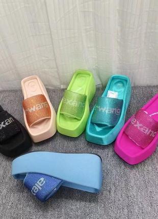 Шлепанцы на платформе alexander wang