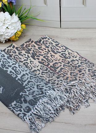 Платок cashmere leo, кашемировый платок, женский платок, леопард