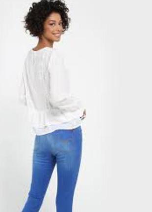 Рубашка топ блуза белая женская прошва mango