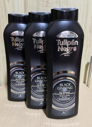 Гель для душа для мужчин tulipan negro черный женьшень 650мл