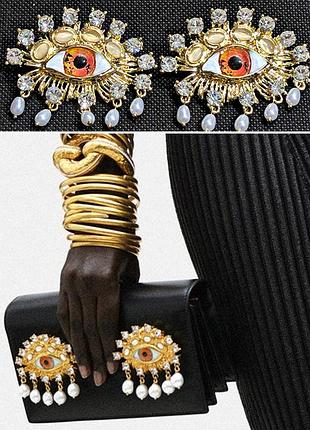 Брошь стиль schiaparelli комплект для сумки дьявольский глаз 6х5.2