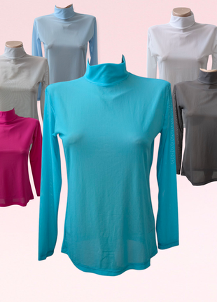 Прозорі гольфи сіточкою жіноча прозора водолазка