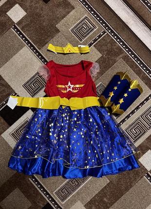 Новый карнавальный костюм на девочку 4-5 лет wonder woman супер женщина