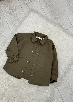 Крутая коттоновая рубашка на подкладке zara