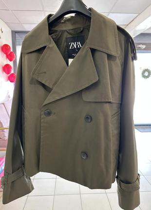 Короткий тренч зара zara тренд сезона размер s4 фото