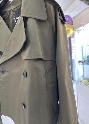 Короткий тренч зара zara тренд сезона размер s8 фото
