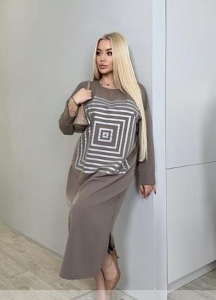 Платье-туника макси длины