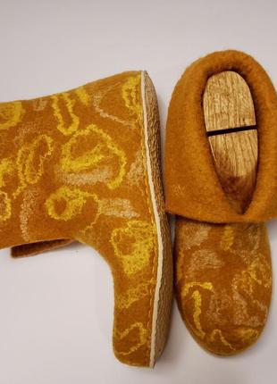 Капці валяні жіночі/тапочки валяные женские/чуни/валянки 40 розмір