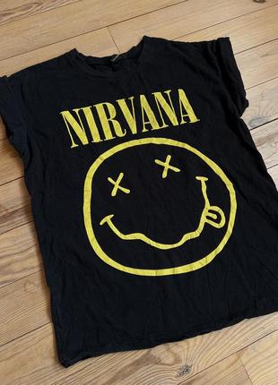Футболка с принтом nirvana от atmosphere