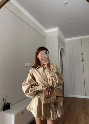 Красивий костюм двійка сорочка і спідничка