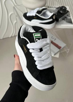 Puma suede xl black white
