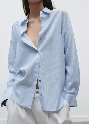 Рубашка оверсайз с льном