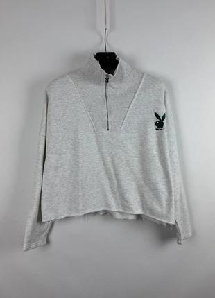 Missguided x playboy 1/3 кроп топ кофта