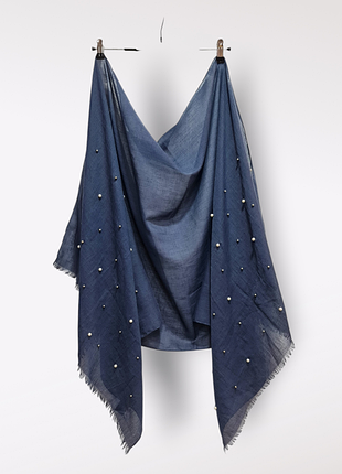 Класний натуральний  палантин з жемчужинами