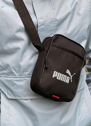 Барсетка чорна puma, сумка через плече