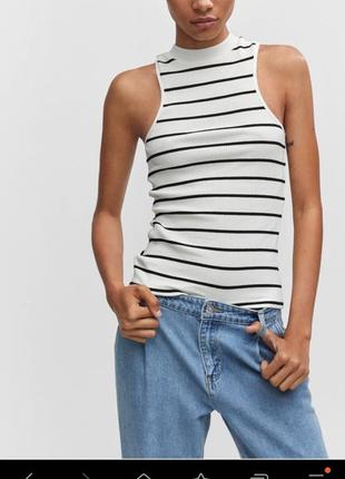 Майка топ high neck mango манго