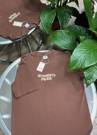 Oversize оверсайз футболка с надписью лого vetements