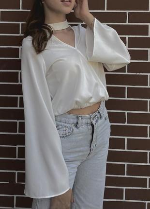 Жіноча сорочка блузка біла