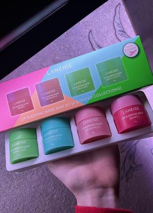 Laneige lip sleeping mask 8g 4шт ночные маски для губ