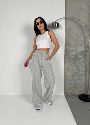 Брюки женские двухнитка / женские брюки серые / новинка / брюки спорт ткань / есть обмен / цвет меланж